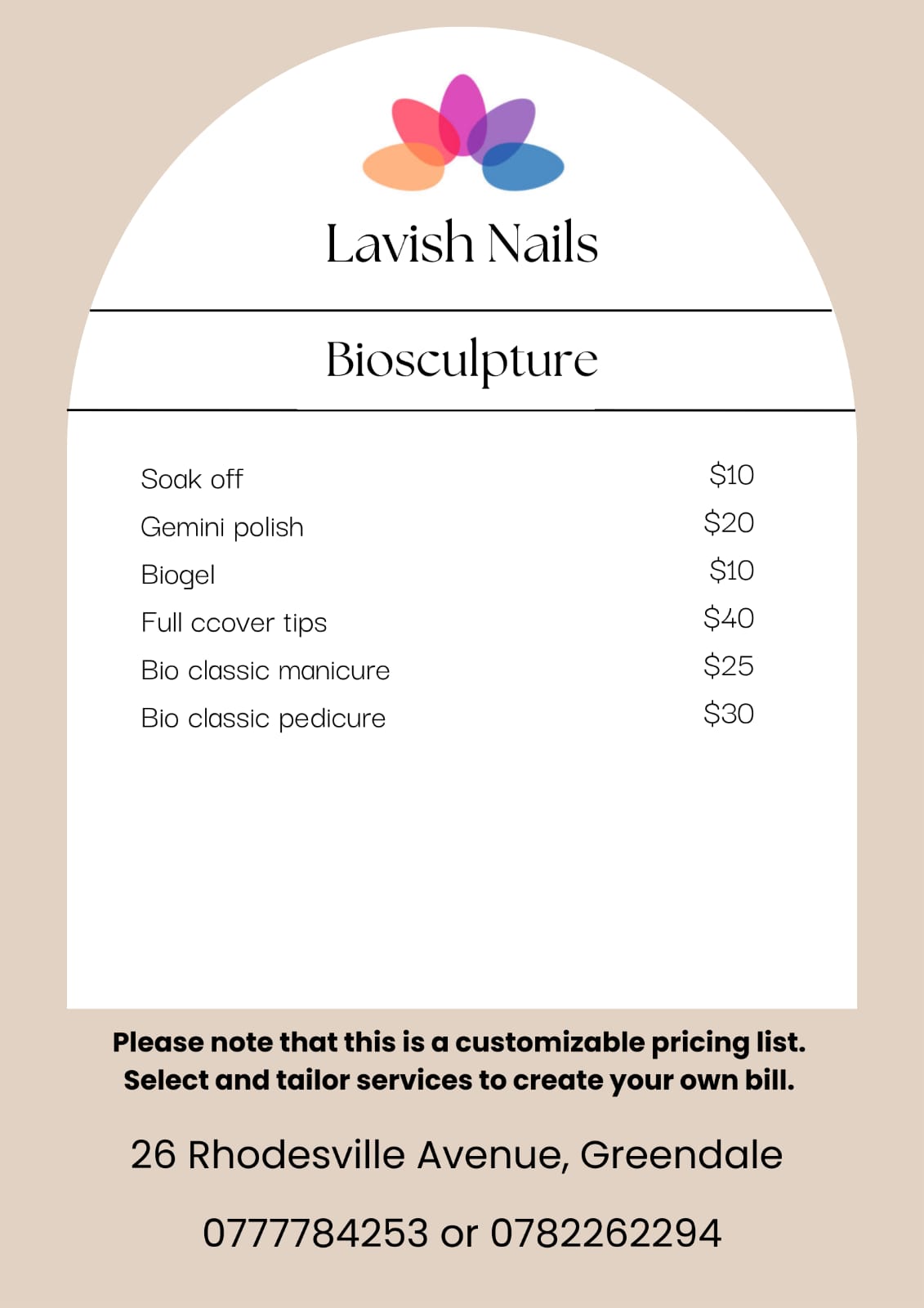 Nails Pricelist 2